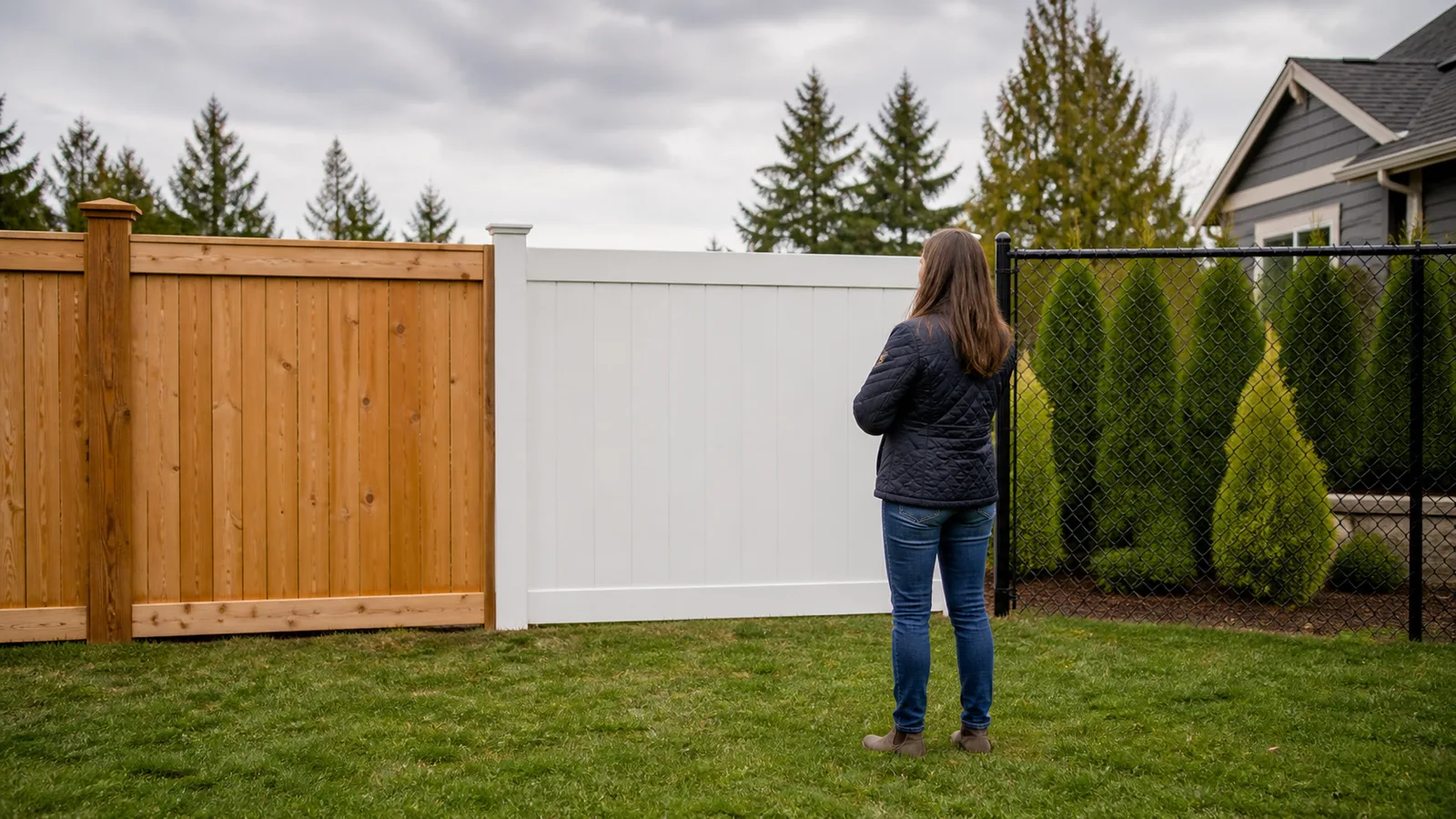 Cedar vs. Vinyl vs. Chain-Link Fence in Battle Ground, WA