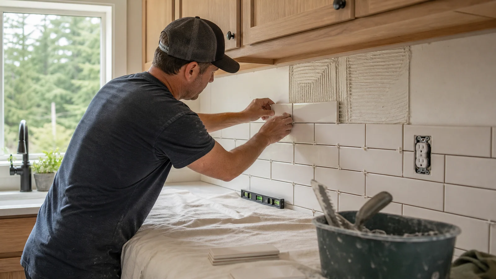Kitchen Backsplash Tile in Vancouver, WA: Layout, Outlets and Bid Guide